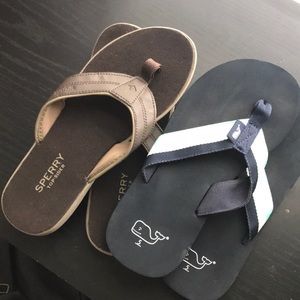 Sperry and Vineyard Vine Flip Flops
